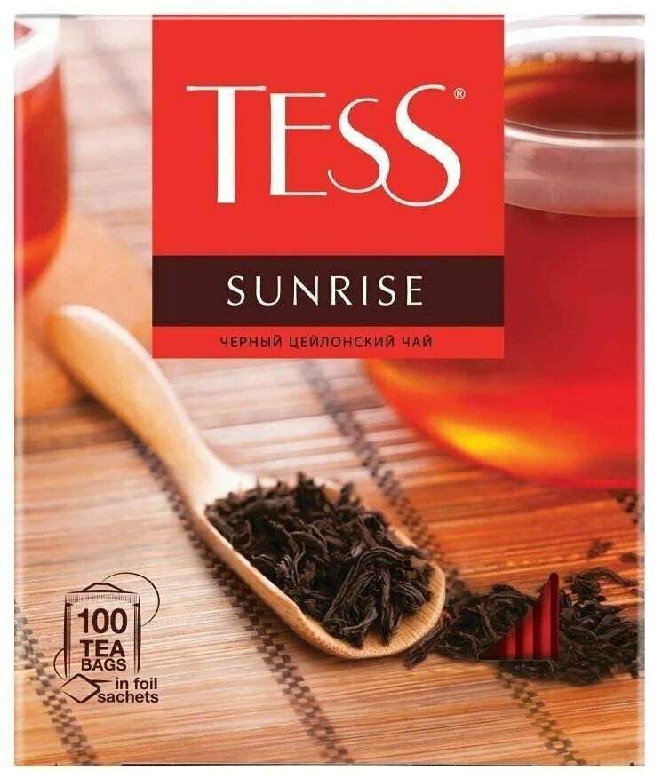 Чай черный Tess Sunrise в пакетиках,100пак*2упак. - фотография № 3