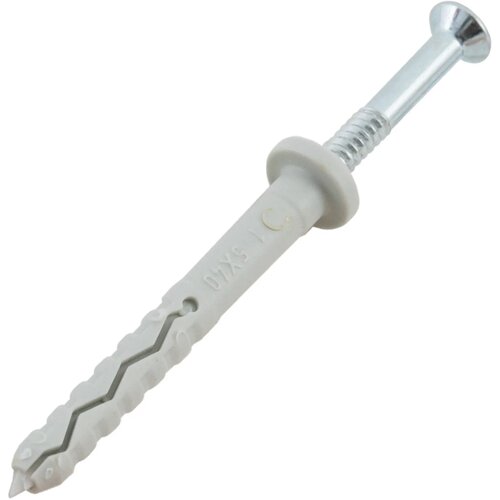 Дюбель-гвозди для полнотелых материалов Friulsider TPP цилиндрическая манжета 5x40 мм нейлон цвет серый 10 шт.