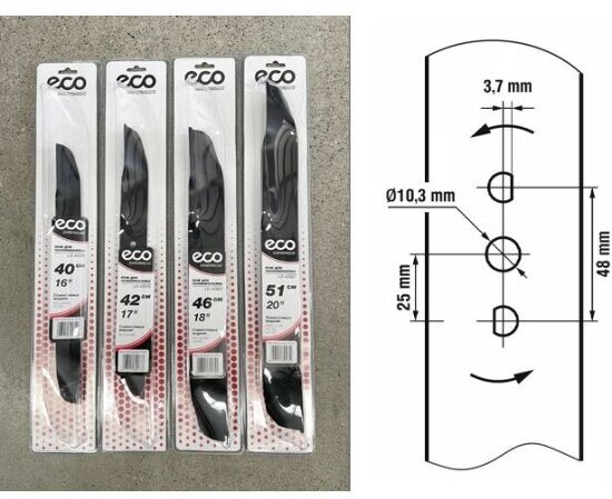 Нож для газонокосилки ECO 40 см LG-X2008