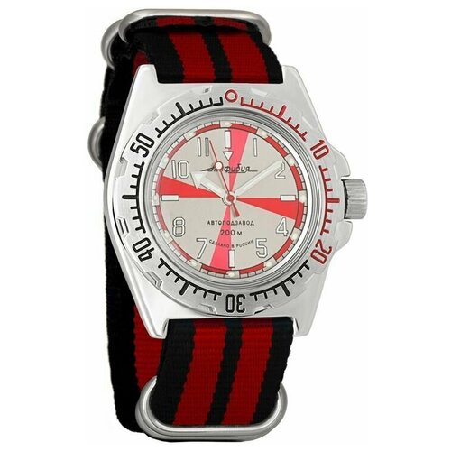 Наручные часы Восток Амфибия, красный наручные часы восток амфибия механические с автоподзаводом амфибия 110651 black grey серый