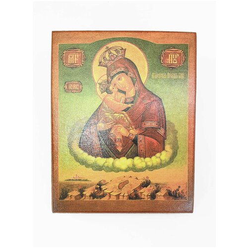 Икона Почаевская Божия Матерь, размер - 20х25 икона божия матерь млекопитательница 20х25