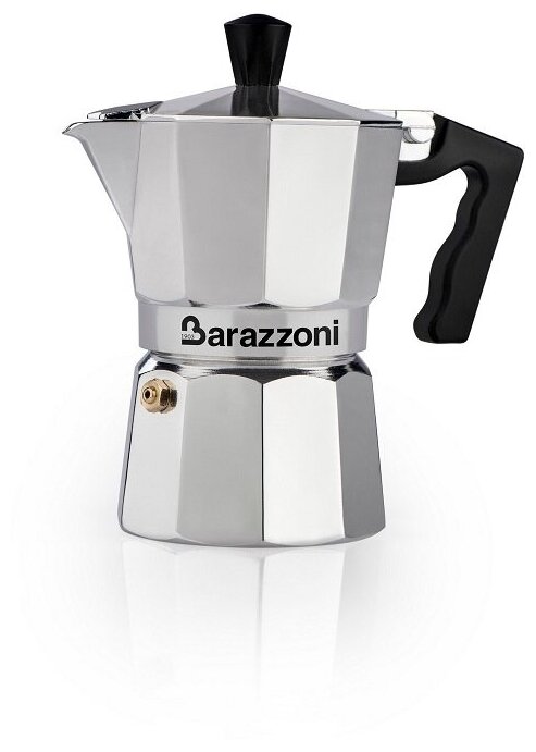Гейзерная кофеварка Alluminium на 3 чашки, алюминий, Barazzoni, Италия, 830005503