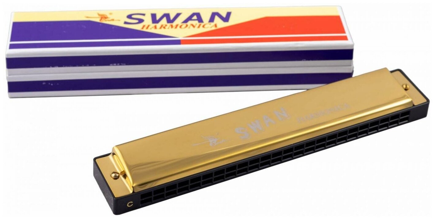 SWAN SW24-1 губная гармоника тремоло, До мажор, 24/24 отв., 48 яз. (медь)
