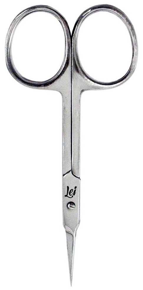 Ножницы Lei маникюрные, серия 117, (для ногтевой пластины), серебро, заточенные