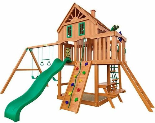 Детская деревянная площадка IgraGrad Premium Шато с рукоходом (домик) (спортивно-игровая площадка для дачи и улицы)