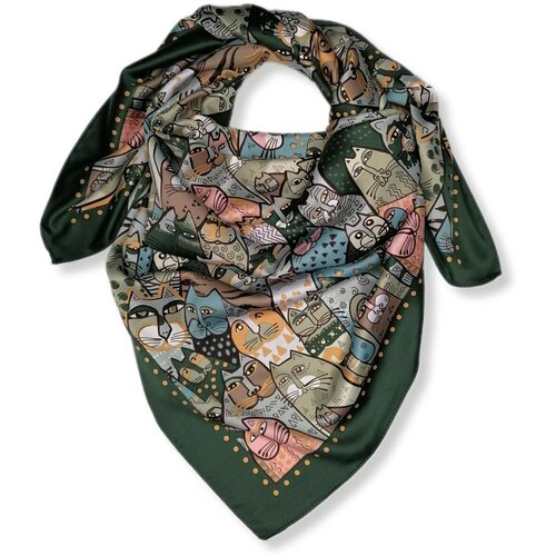 фото Платок ls dulаnna,87х87 см, зеленый