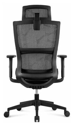 Кресло офисное Norden Meta, черный пластик, черная сетка, черная сетка - фотография № 9