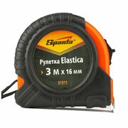 Рулетка Elastica,3 м х 16 мм, обрезиненный корпус Sparta