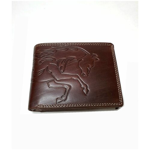 Портмоне Black Buffalo Bags, фактура тиснение, коричневый