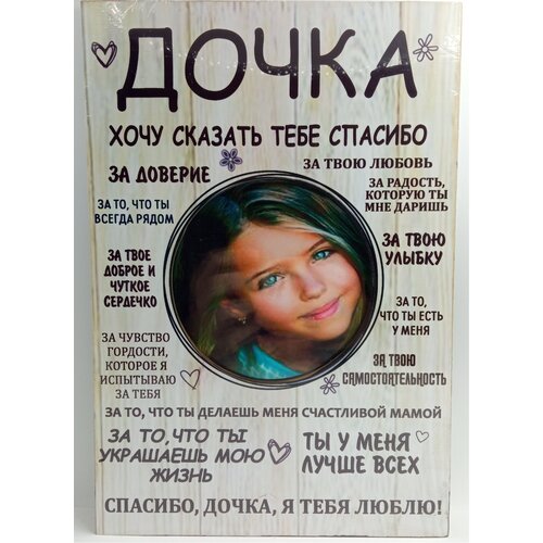 Фоторамка мотиватор постер подарок Дочке с надписями 455₽