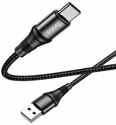 Кабель для зарядки Type-C USB HOCO X50 3A черный