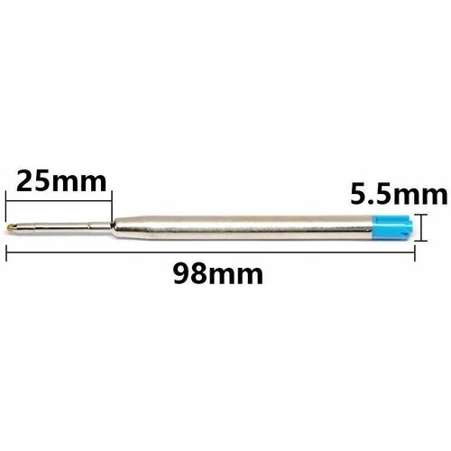 Стержень 1 шт. синий, шариковый Parker type, длина 98 мм, линия 0,7 мм