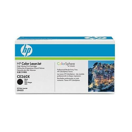 картридж oem ce260x для hp ce260x clj cp4520 4525 17k black compatible Картридж лазерный HP 649X CE260X черный (17000стр.) для HP CLJ CP4525