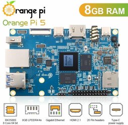 Orange Pi 5 8GB микрокомпьютер / одноплатный / орандж пай