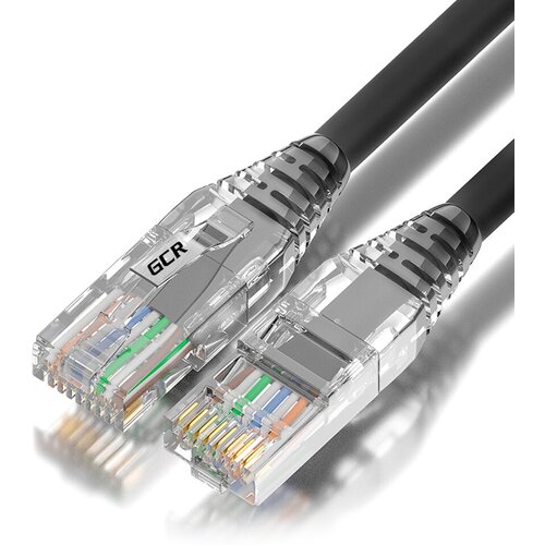 GCR Патч-корд 3.0m UTP кат.6, серый, коннектор ABS, 24 AWG, ethernet high speed 10 Гбит/с, RJ45, T568B, GCR-55428 Greenconnect GCR-55428 кабель патч корд greenconnect gcr lnc02 10 0m