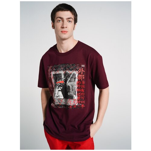 фото Футболка с кор.рукавом твое 79842 размер l, темно-бордовый, men