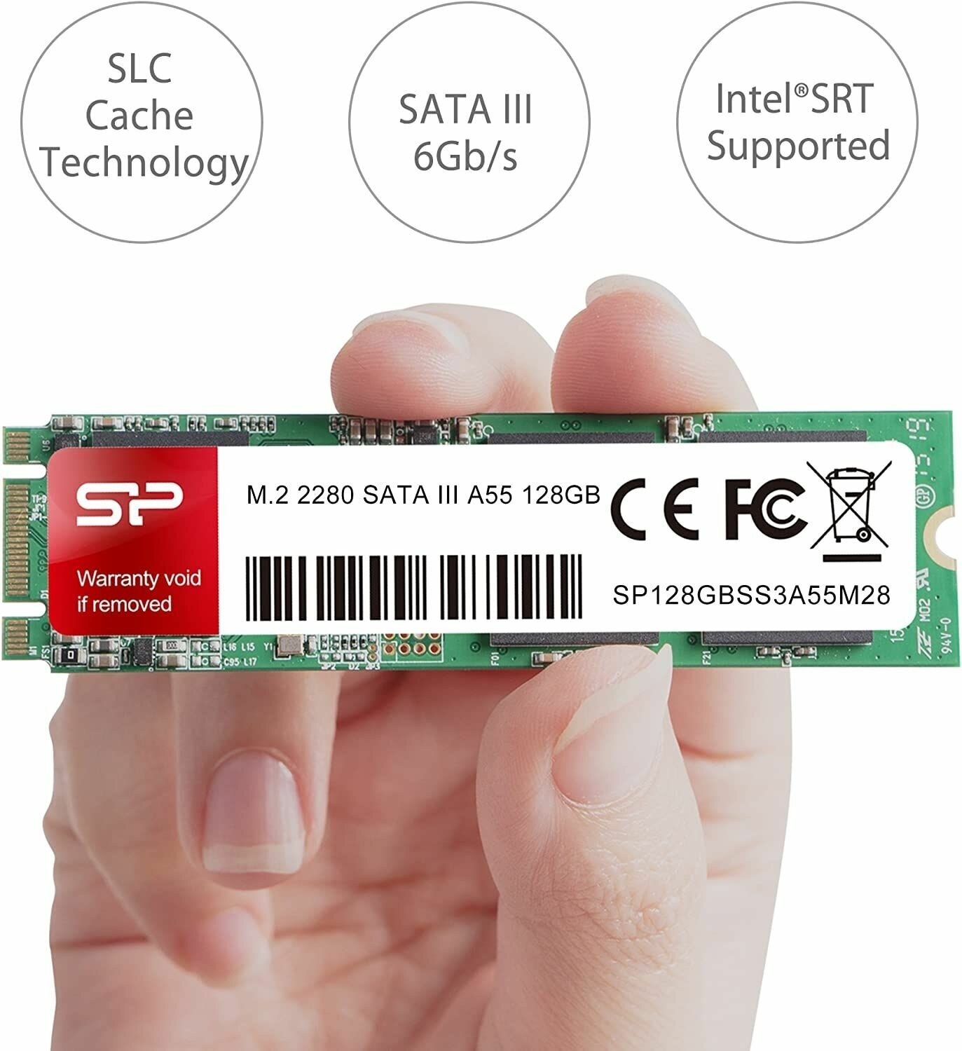 Твердотельный накопитель Silicon Power Ace A55 128 ГБ M2 SP128GBSS3A55M28