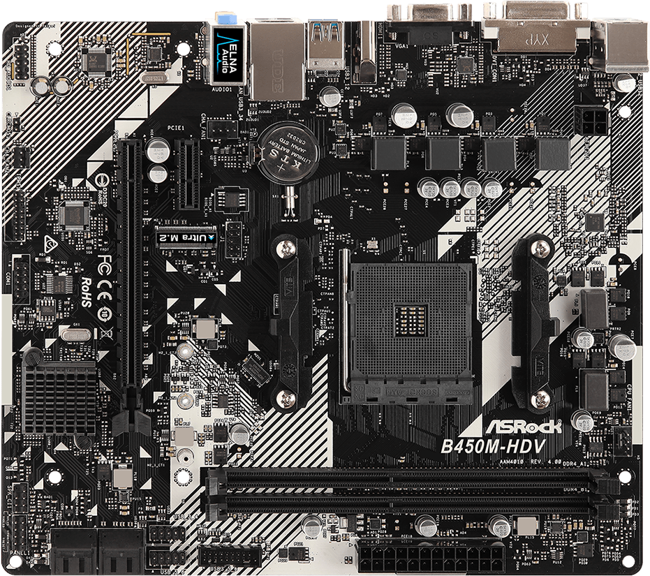 Материнская плата ASRock (B450M-HDV R4.0)