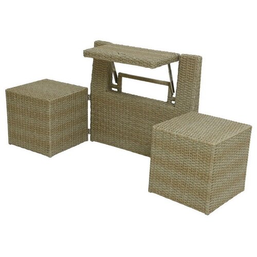 Kaemingk Комплект мебели для балкона из искусственного ротанга Мармарис 180*80*55 см для 2 человек, бежевый 840512