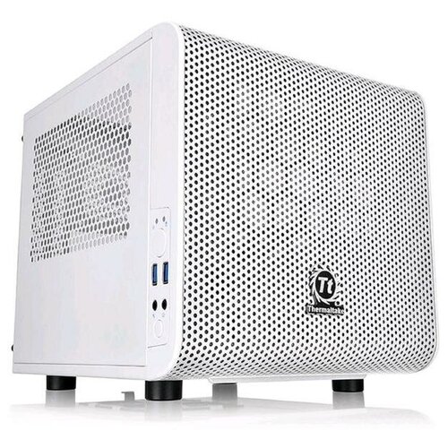 Корпус Thermaltake Core V1 Snow, без БП, miniITX, Desktop, белый