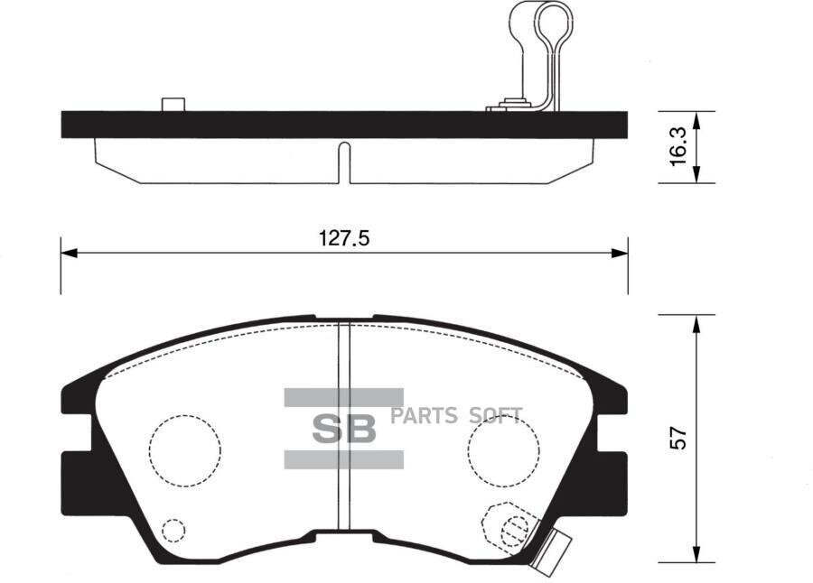 SANGSIN BRAKE SP1135 SP1135_колодки дисковые передние!\Mitsubishi Pajero 3.0/2.5TD 87-91/L200/L300 1.6-2.5TD 94