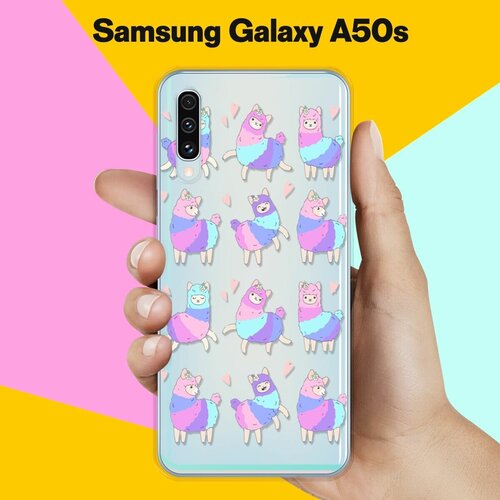 Силиконовый чехол Цветные ламы на Samsung Galaxy A50s силиконовый чехол цветные ламы на samsung galaxy a50s