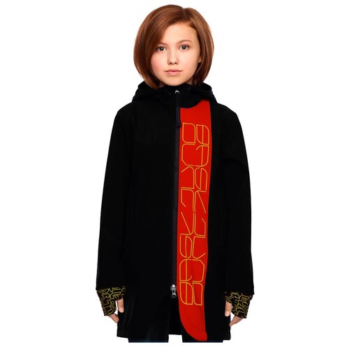 фото Куртка bask демисезонная, размер 164, черный, красный