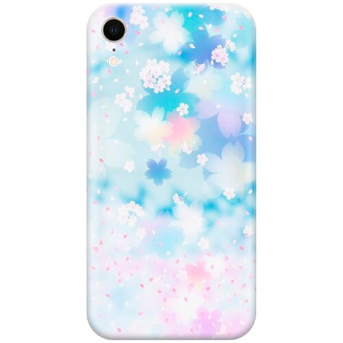 фото Re:pa накладка transparent для apple iphone xr с принтом "цветение сакуры"