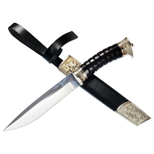 фото Нож нарвал (витязь), сталь 95х18, мельхиор русская компания