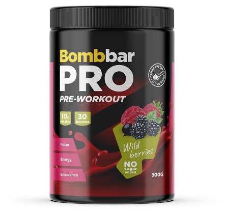 BOMBBAR Pre-Workout 300 г (Лесные ягоды)