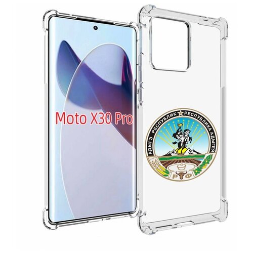 Чехол MyPads герб-адыгея-майкоп для Motorola Moto X30 Pro задняя-панель-накладка-бампер