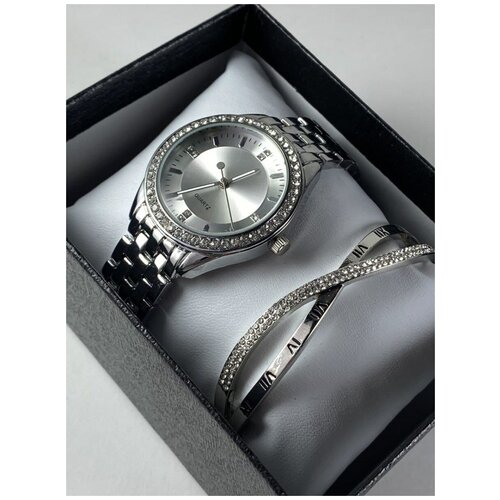 женские часы 2023 модные женские часы браслет женские часы подарок роскошные кварцевые часы Наручные часы, серебряный