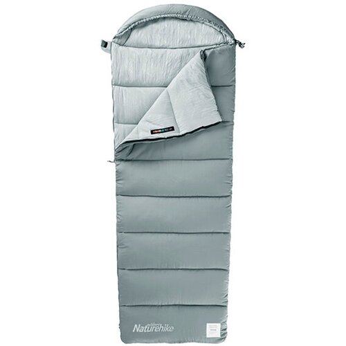 Мешок спальный Naturehike Envelope M400, (190+30)х80 см, (правый) (ТК: +1°C), серый