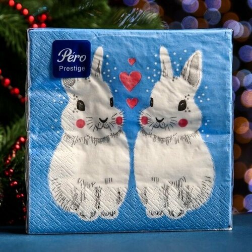 Салфетки бумажные, сервировочные, праздничные, столовые 33х33 