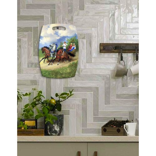 Доска разделочная сувенирная с покрытием из эпоксидной смолы 