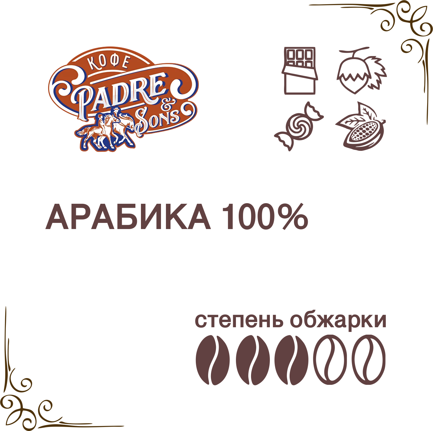 Кофе Бразилия SANTOS POPULAR, Арабика 100%, Зерно, 250 г (Padre&Sons обжарка на дровах) 1 шт - фотография № 3