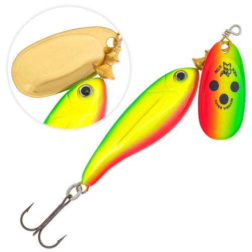 Блесна вращающиеся Blue Fox Minnow Super Vibrax №4 18гр. #GYR