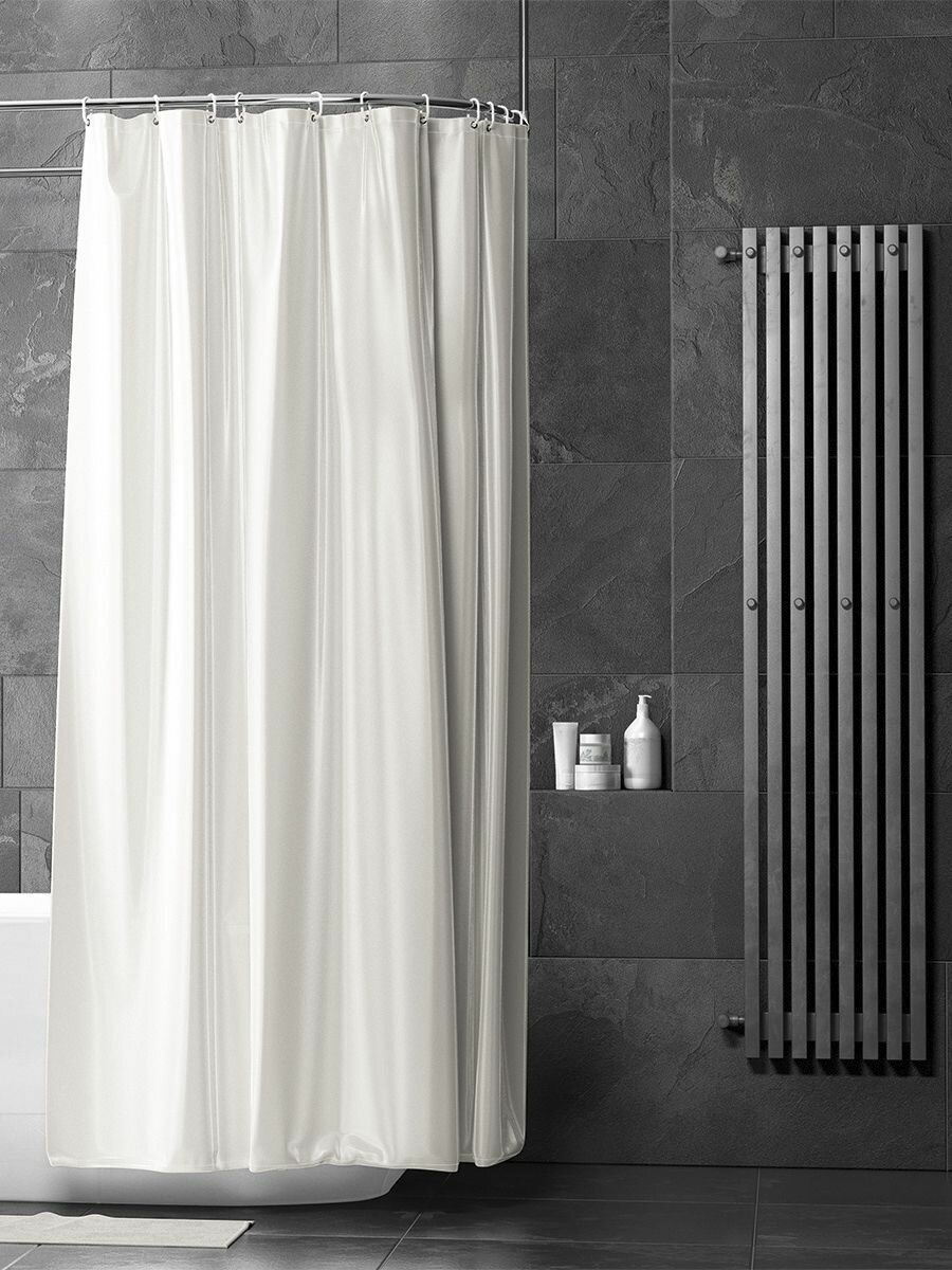 Штора для ванной Bath Plus Super Big 280x200 см полиэстер цвет французский серый - фото №2