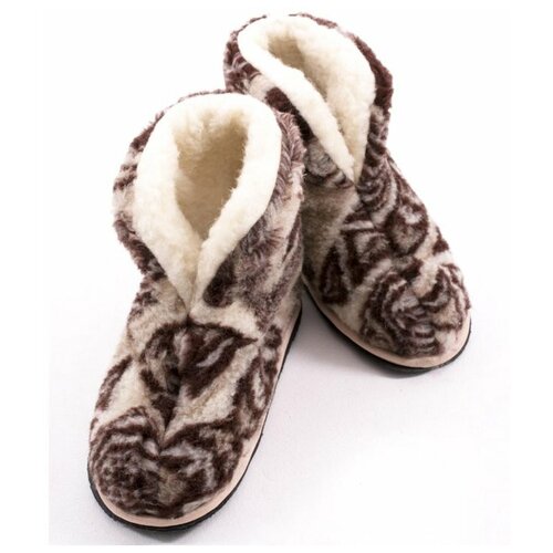 Тапочки Wool Lamb, размер 42-43, коричневый антарктида