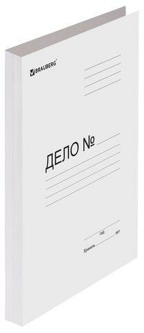 Папка без скоросшивателя "Дело", картон мелованный, плотность 280 г/м2, до 200 листов, BRAUBERG, 110927