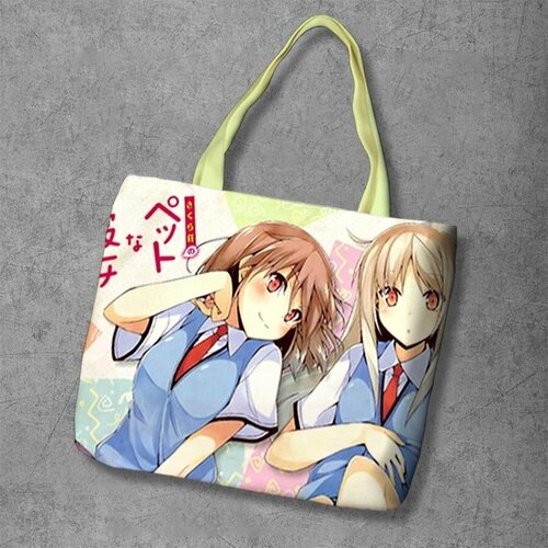 фото Сумка шоппер anime dakimakura, фактура рельефная, мультиколор