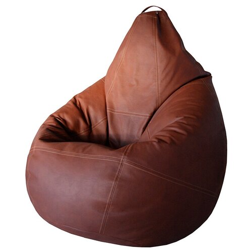 Кресло мешок Папа пуф Кресло-мешок BOSS Brown из натуральной кожи (размер XXXL)