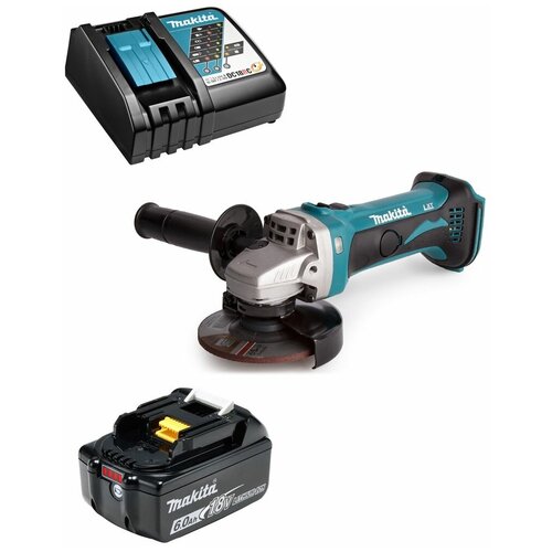 Шлифмашина угловая аккумуляторная 18В LXT 115мм Li-Ion 1x6Ач Makita DGA452RG 2522000₽