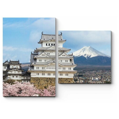   Himeji Castle and full cherry blossom130x98