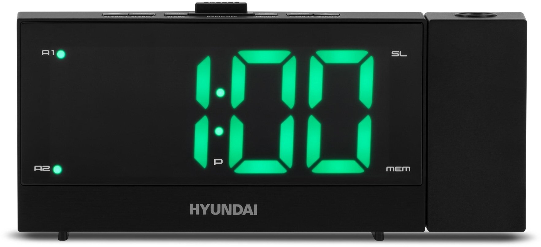 Радиобудильник Hyundai H-RCL243 черный