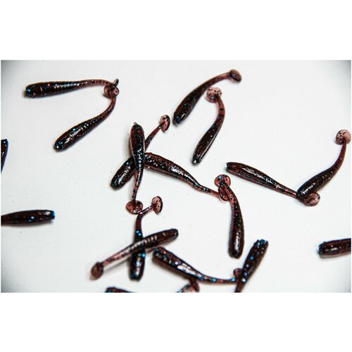 Силиконовая приманка Mini minnow 25 мм, цвет Вино/ Vine, 20 шт. уп. Nano minnow мормышинг