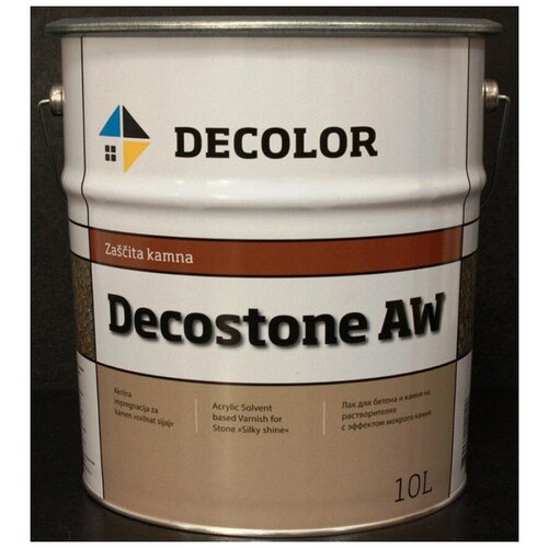 Decolor Лак Decostone AW для бетона и камня с эффектом мокрого камня 10л