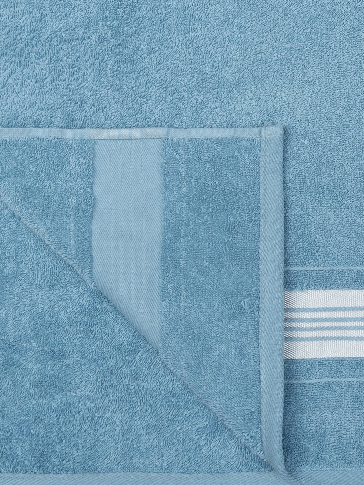 Полотенце банное махровое, Донецкая мануфактура,Ice shine, 70Х130 см, цвет: голубой, 100% хлопок - фотография № 3