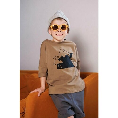 фото Лонгслив ko-ko-ko, размер 8, коричневый