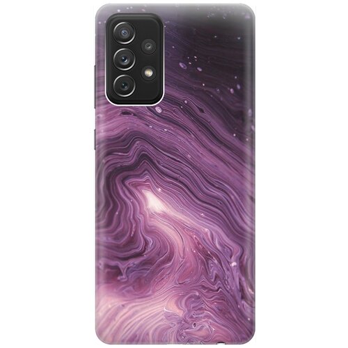 фото Re:pa накладка transparent для samsung galaxy a72 с принтом "бело-фиолетовые краски"